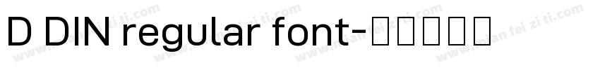 D DIN regular font字体转换